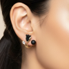 Black Tulip Flower Earrings-৬০০ টাকার পন্য কিনলে ডেলিভারি চার্জ ফ্রি